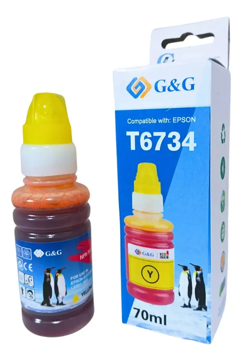 Tintas alternativas para tinta amarela Epson T673 70ml L800 L810 L1800