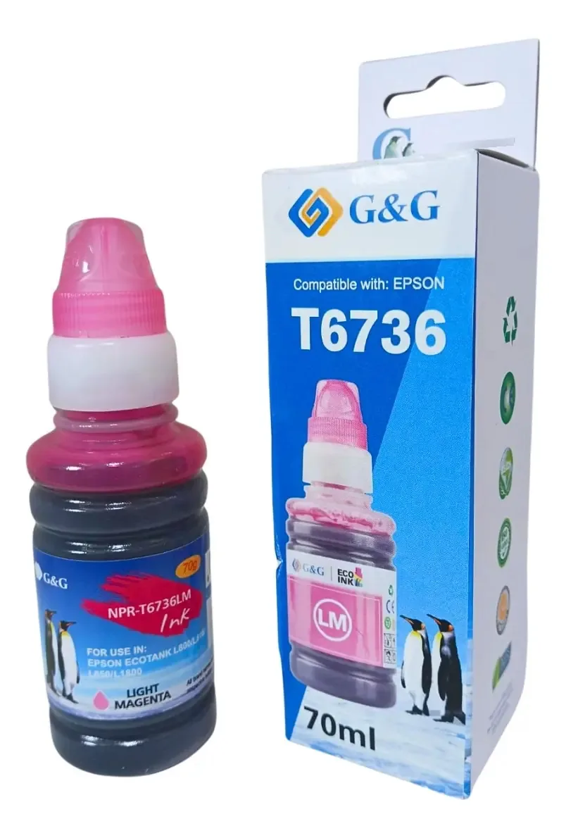 Tintas alternativas para tinta magenta clara Epson T673 70ml L800 L810 L1800