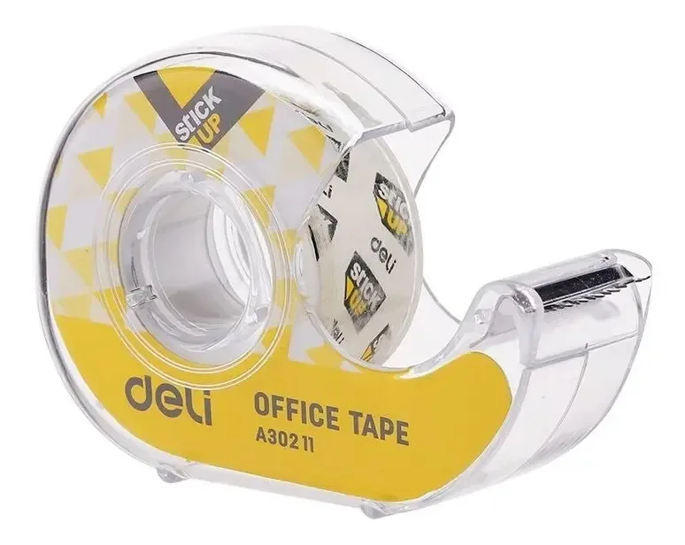 Fita de vidro Deli com dispensador Super Clear de 18 mm