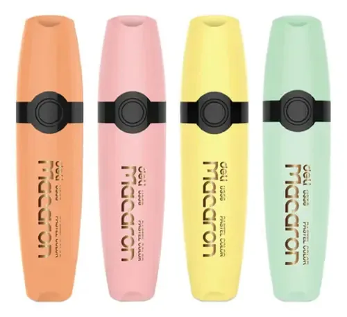 Marcadores de lápis pastel Macaron Deli, 4 peças, marcadores