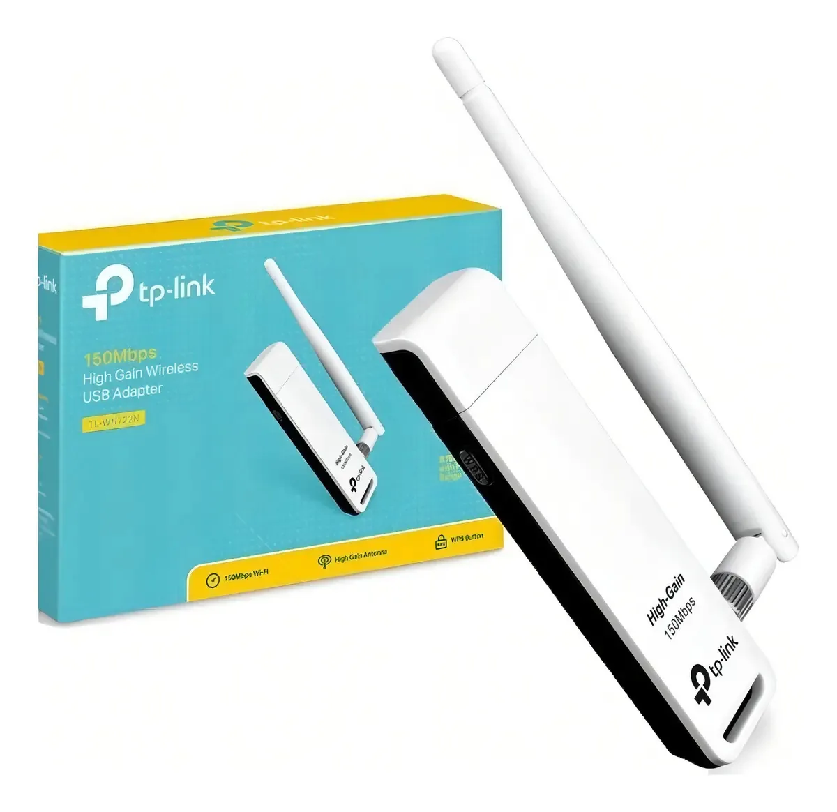 Adaptador Usb Wi-fi Sem Fio Tp Link Tl-wn722n 150mbps