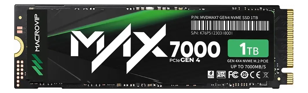 Ssd Macrovip M.2 1tb Max7000 Nvme -leitura 7000mb - Ps5 Ssd