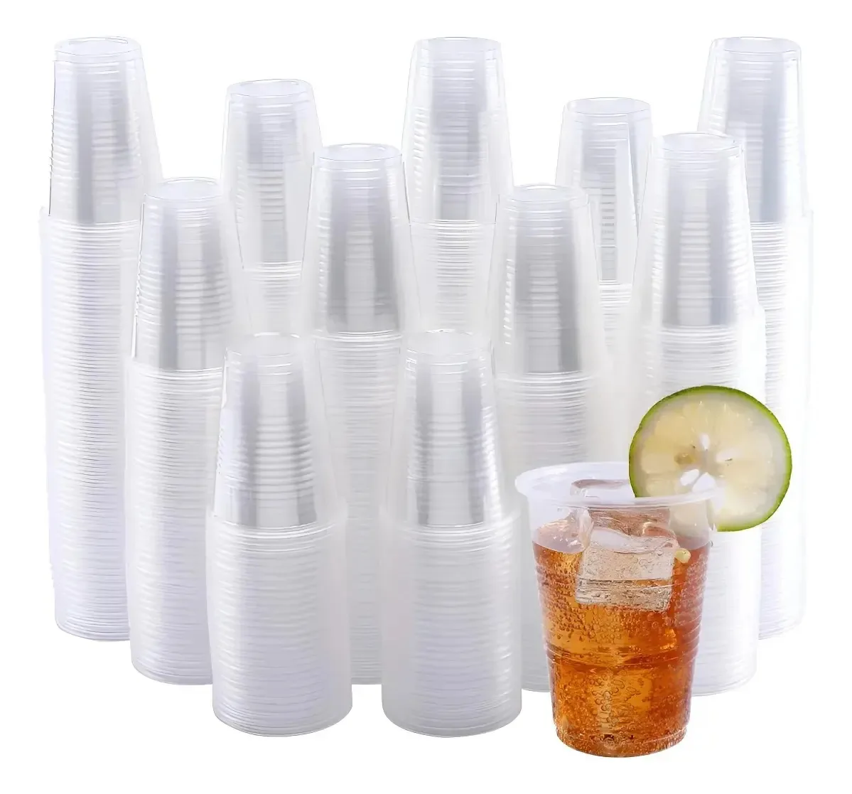 50 copos descartáveis transparentes, 600 ml, 20 onças, festas e eventos
