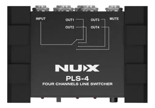 Interface de áudio do comutador de linha de 4 canais Nux Pls4
