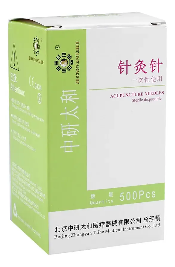 500 unidades de agulhas de acupuntura Zhongyantaihe 0,30x40mm