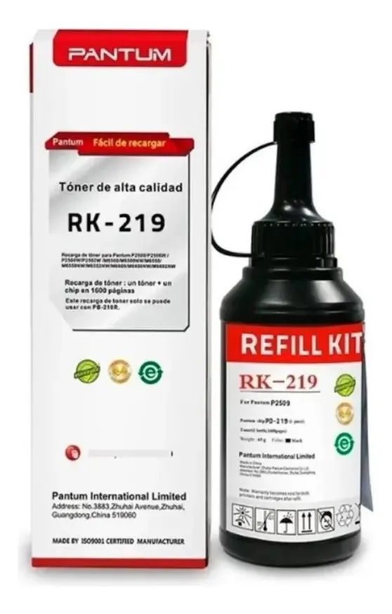 Kit de recarga Pantum Rk-219 Apto M6509 M6559 P2509 1600 páginas