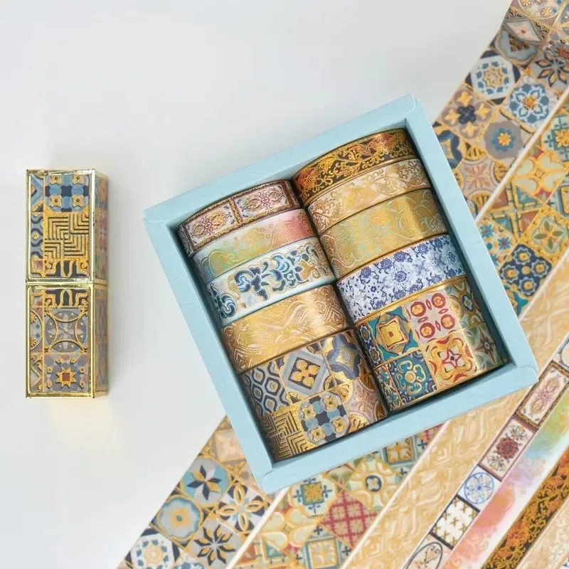 Fitas Washi Cintas Adhesivas Decorativas Color Vintage
