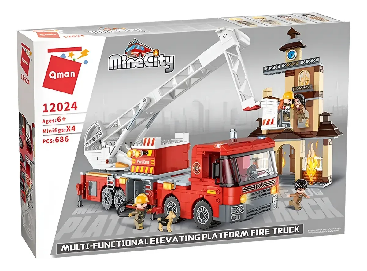 Blocos de construção de acessórios para caminhões de bombeiros Qman 686 C12024