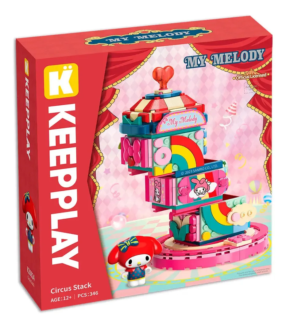 Conjunto de brinquedos Hello Kitty de 24 cm Sanrio Circus My Melody Arc Box