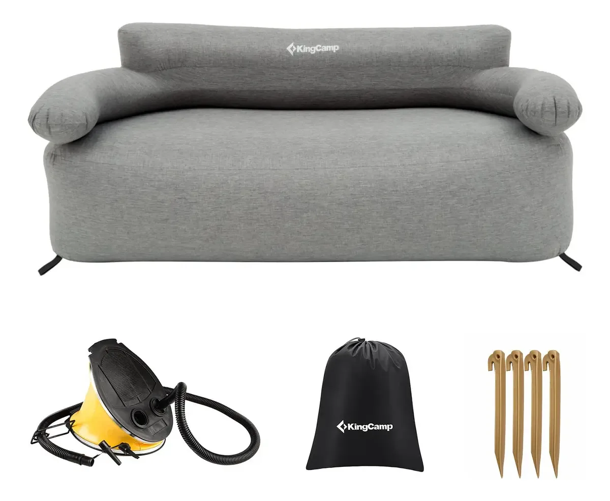Sofá de acampamento inflável duplo Kingcamp, par pesado