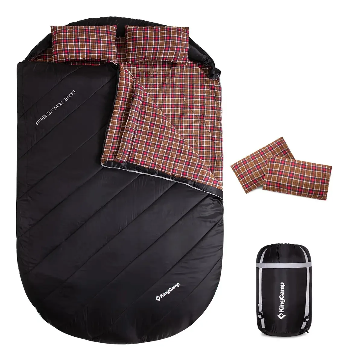 Saco de Dormir Duplo Kingcamp com Almofadas para Camping