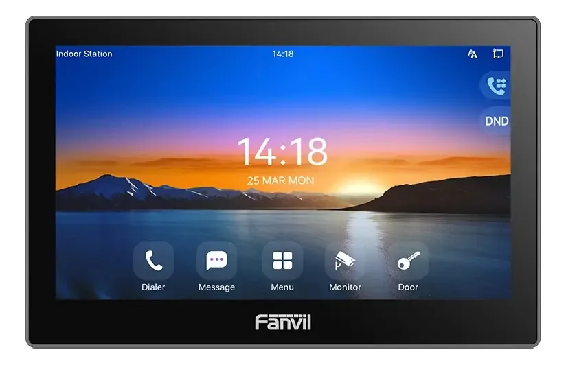 Monitor de áudio e vídeo interno Ip Sip, Wi-Fi, tela preta