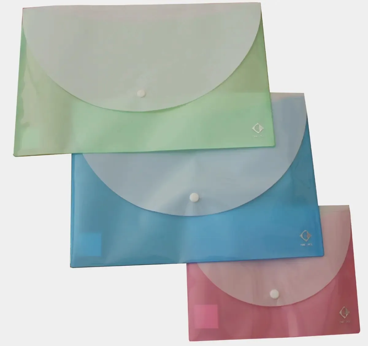 Envelope de plástico com botão A4 bicolor O envelope Pel com botão A4