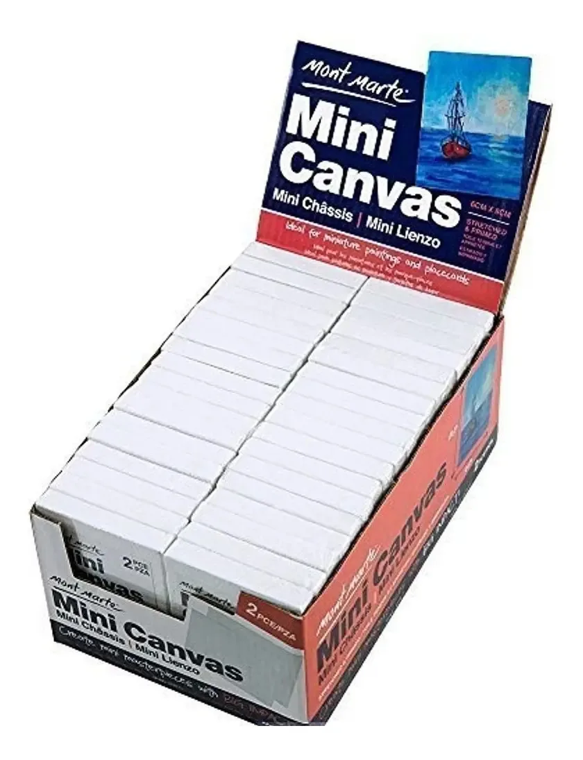 Pacote de 36 mini telas de 6 x 8 cm, branco premium
