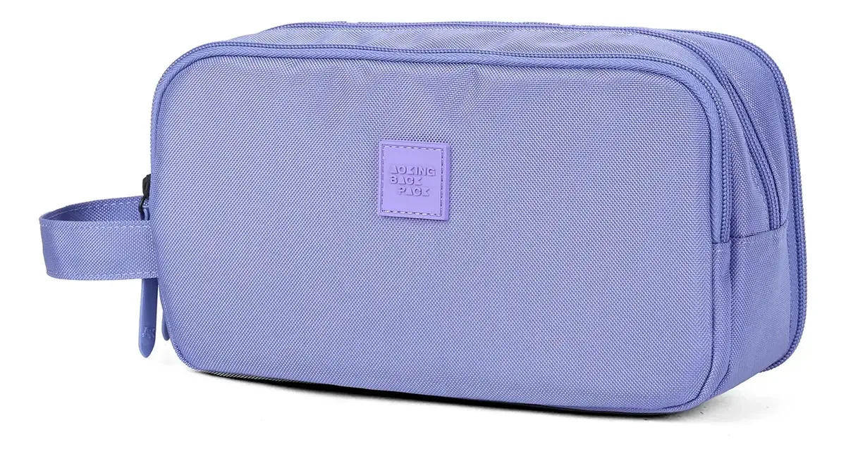 Bolsa de higiene feminina da Aoking Color Purple Line Tecido Design