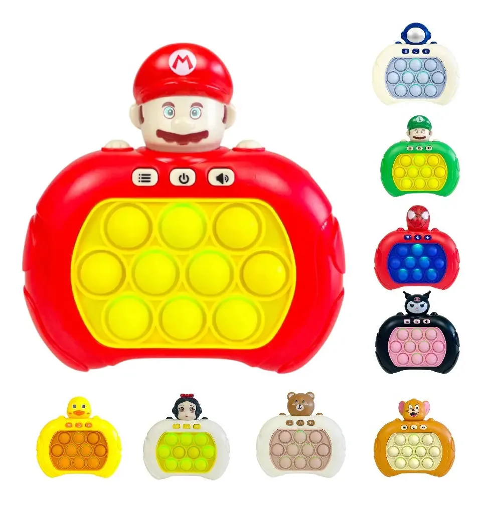 Brinquedo sensorial de memória Pop Its Electronic Ingenio Light - Rojo-mario