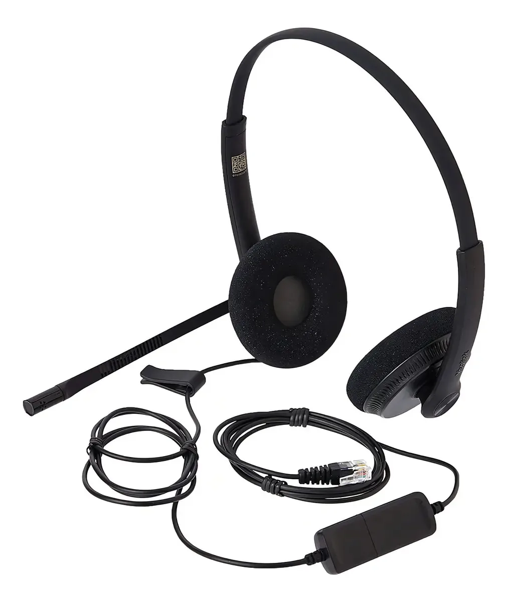Fones de ouvido Yealink Yhs34 Dual Lite com cabo Qd para Rj9