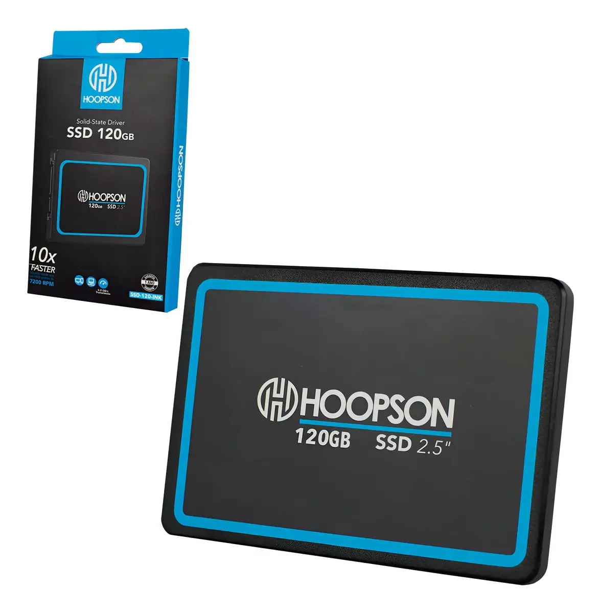 Ssd 120gb Hoopson Sata Iii Leitura 530mb/s Gravação 300mb/s - Ssd-120-ink Cor Preto