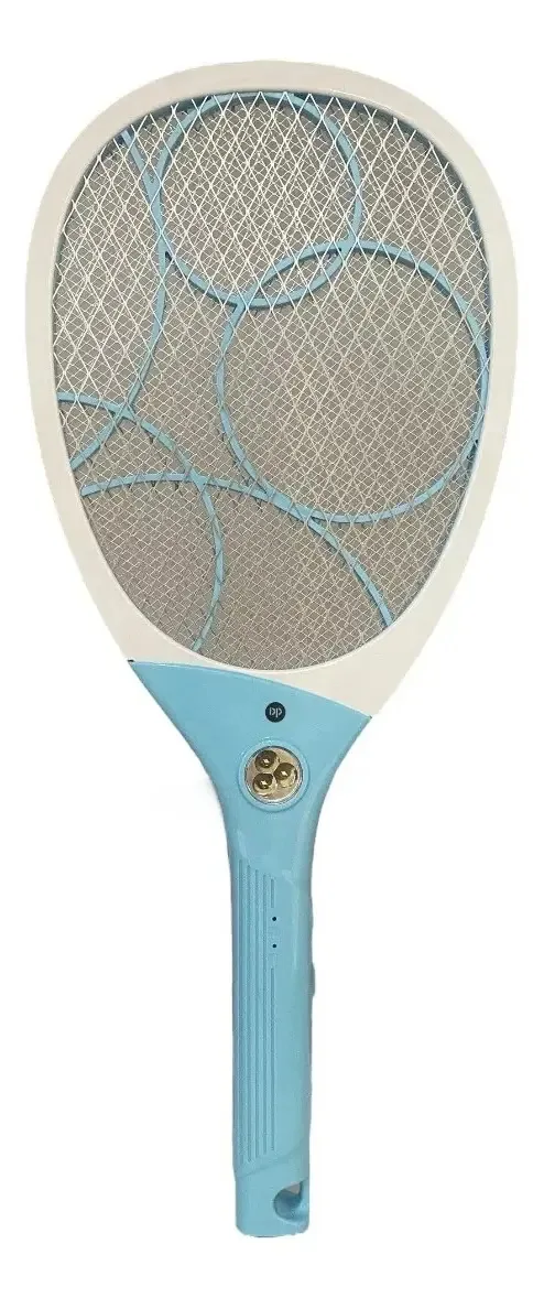 Raquete Elétrica Mata Insetos Recarregável Usb Dp-1201 Cor Azul-celeste 5v Dc