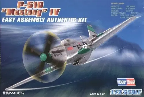 Hobby Boss P-51D Mustang IV Kit Aviação 1/72 Plástico 80230