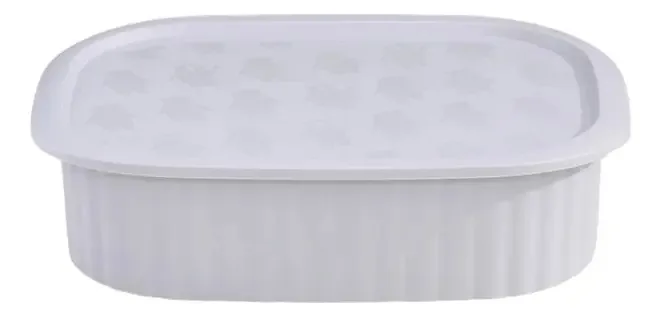 Recipiente oval para roupa íntima - cinza, cor cinza