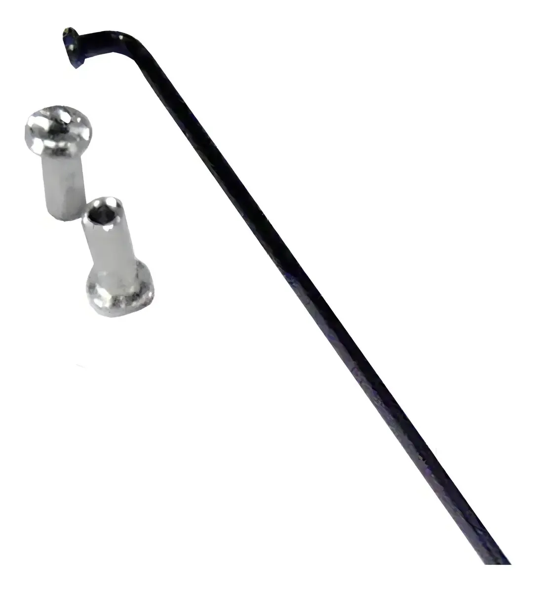 Jogo Raios Aço Carbono Preto Com Niples 2,5mm x 260mm Kit 36 Unid