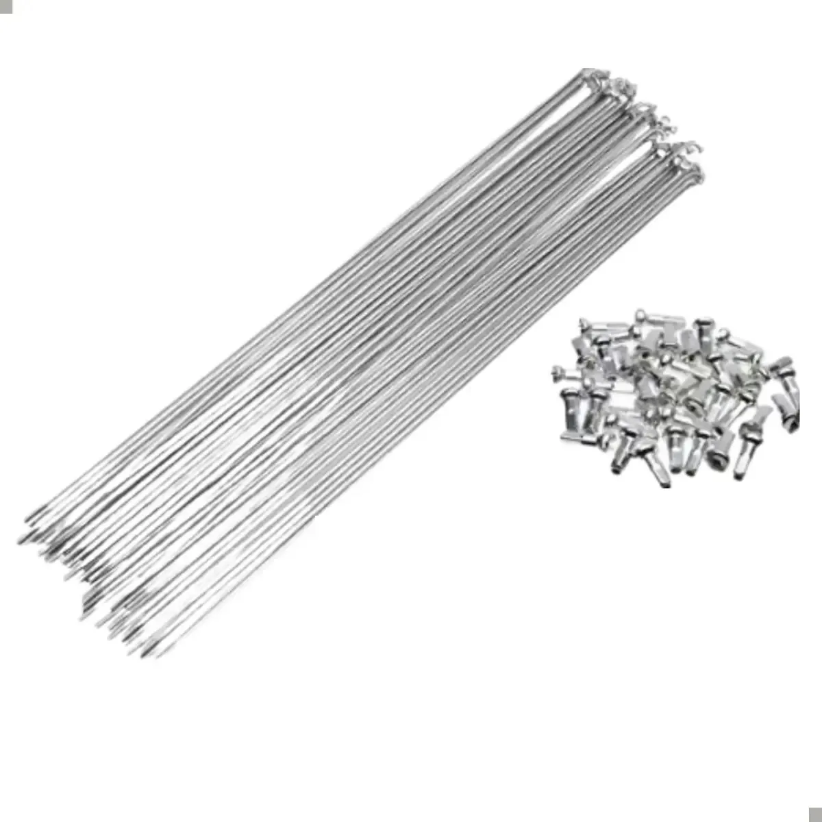 72 Raios De Bicicleta (inox) Aro 24 Fino 2mm Niples Inox