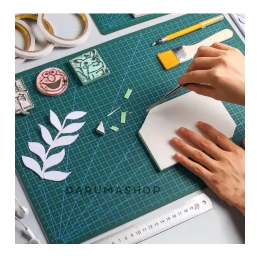 Tábua de corte Darumashop A3 Tábua de corte grande de cor verde