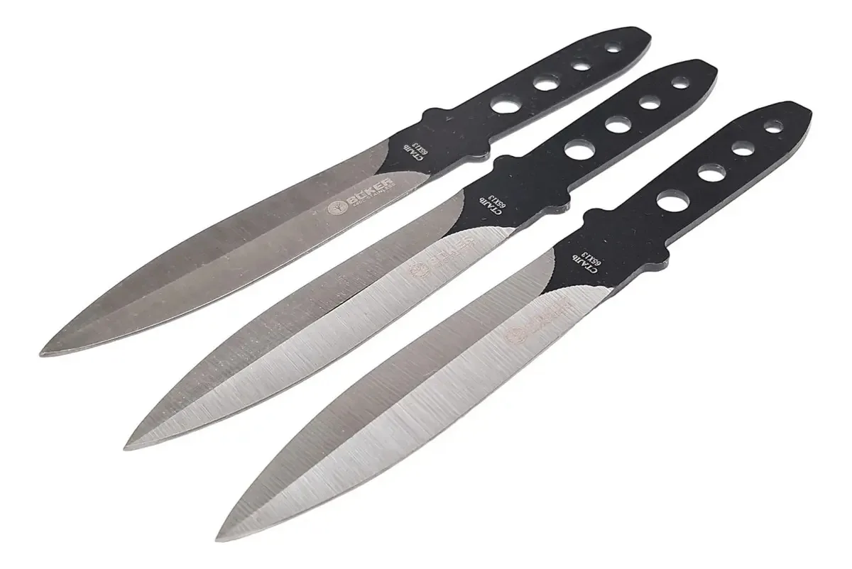Conjunto de facas de jarro Kunai Rits de 3 peças com capa Pasacinto