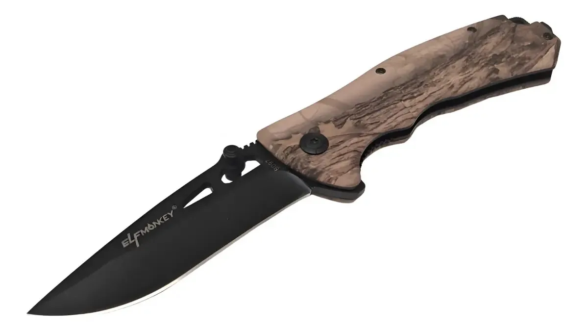 Faca assistida tática Elf Monkey Camouflage Clip Blade Cor de camuflagem