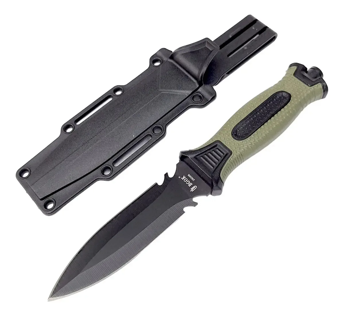Colete de perna Botero Tactical Dagger Knife Clip, alça rígida, alça verde musgo