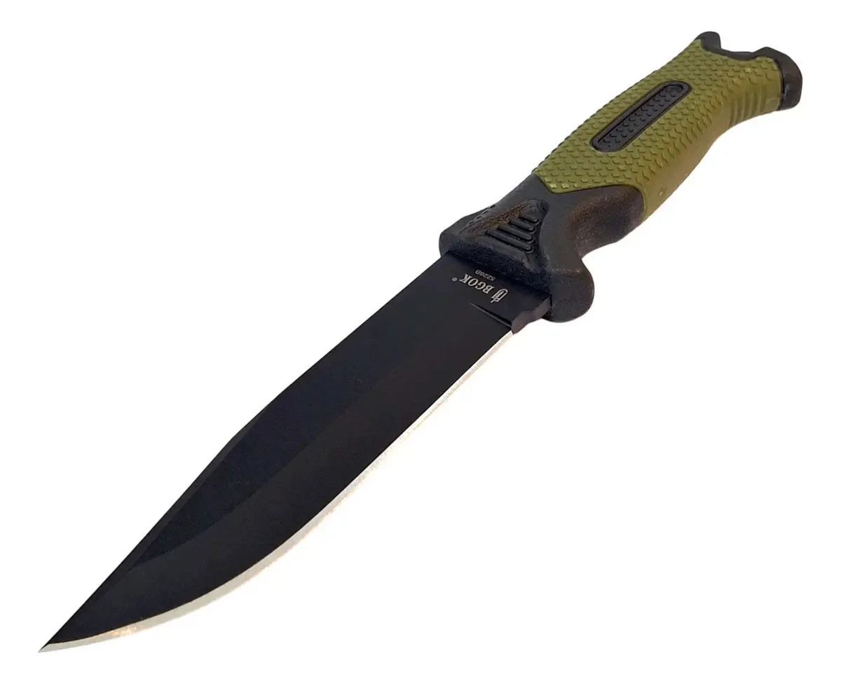 Faca afiadora de combate tática fixa Strongarm com pederneira verde