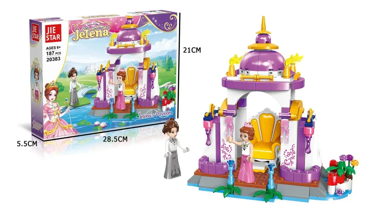 Blocos De Montar Princesas Jelena Castelo 187 Peças