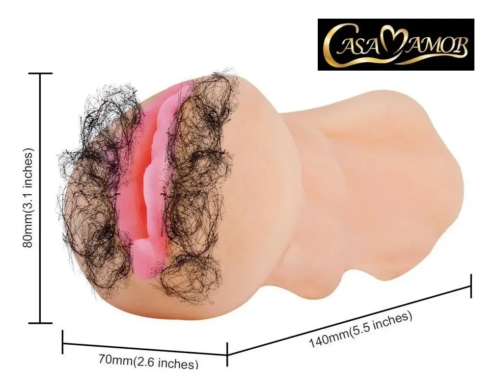 Brinquedo sexual sexy com vagina peluda realista Prima Masturbador