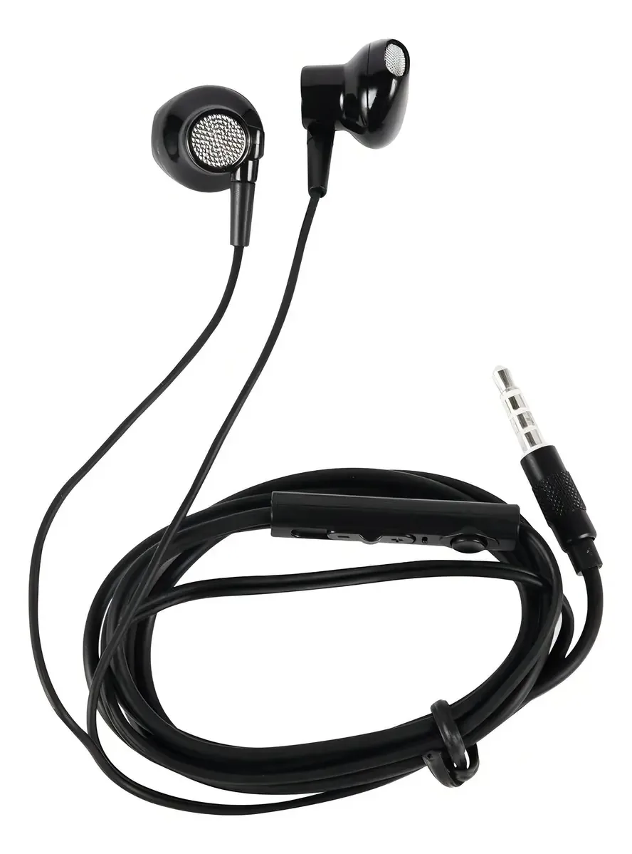 Fones de ouvido Lenovo, fones de ouvido Handsfree, cabo preto
