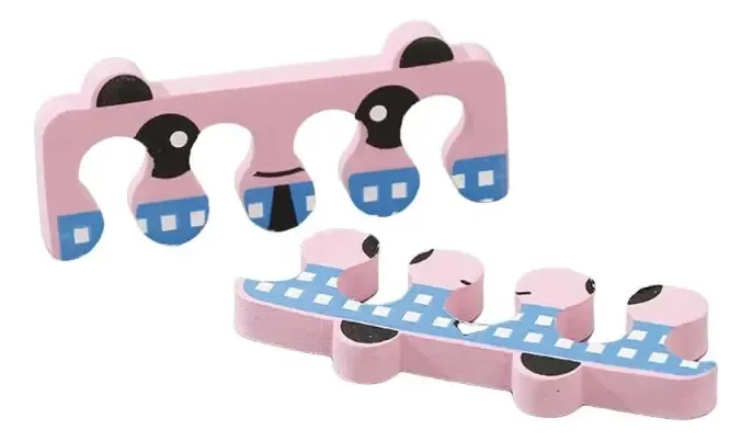 Separador de dedos - cor rosa dos desenhos animados