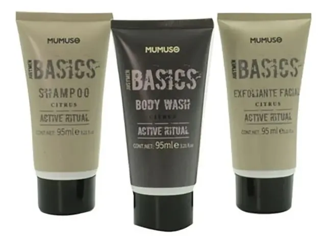Kit de cuidados com a barba de 5 unidades (gel, esfoliante e xampu)