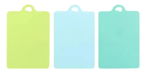 Conjunto Miniso: Tábuas de corte de plástico 29x19 cm, 3 peças