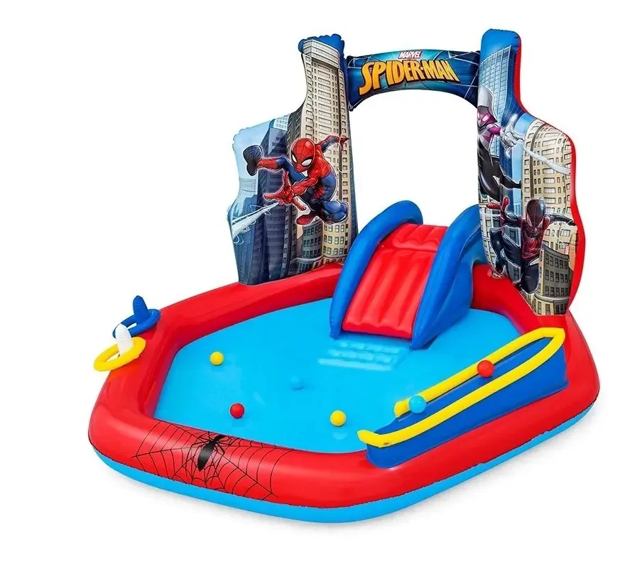 Centro de jogos de piscina inflável Bestway Spiderman com escorregador