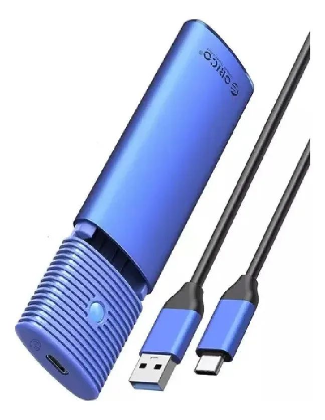 Case Para Ssd M2 Em Alumínio Orico Usb-c Notebook Pc Cor Azul