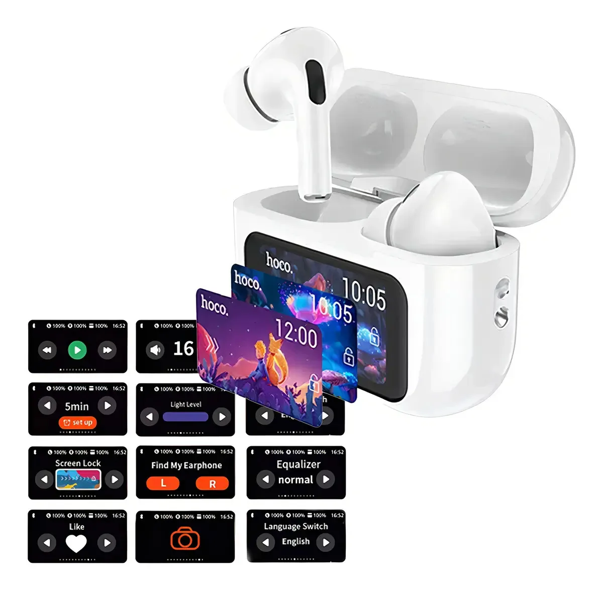Fone De Ouvido Hoco Ew72 Tws Anc Reducción Del Ruido Cor Branco