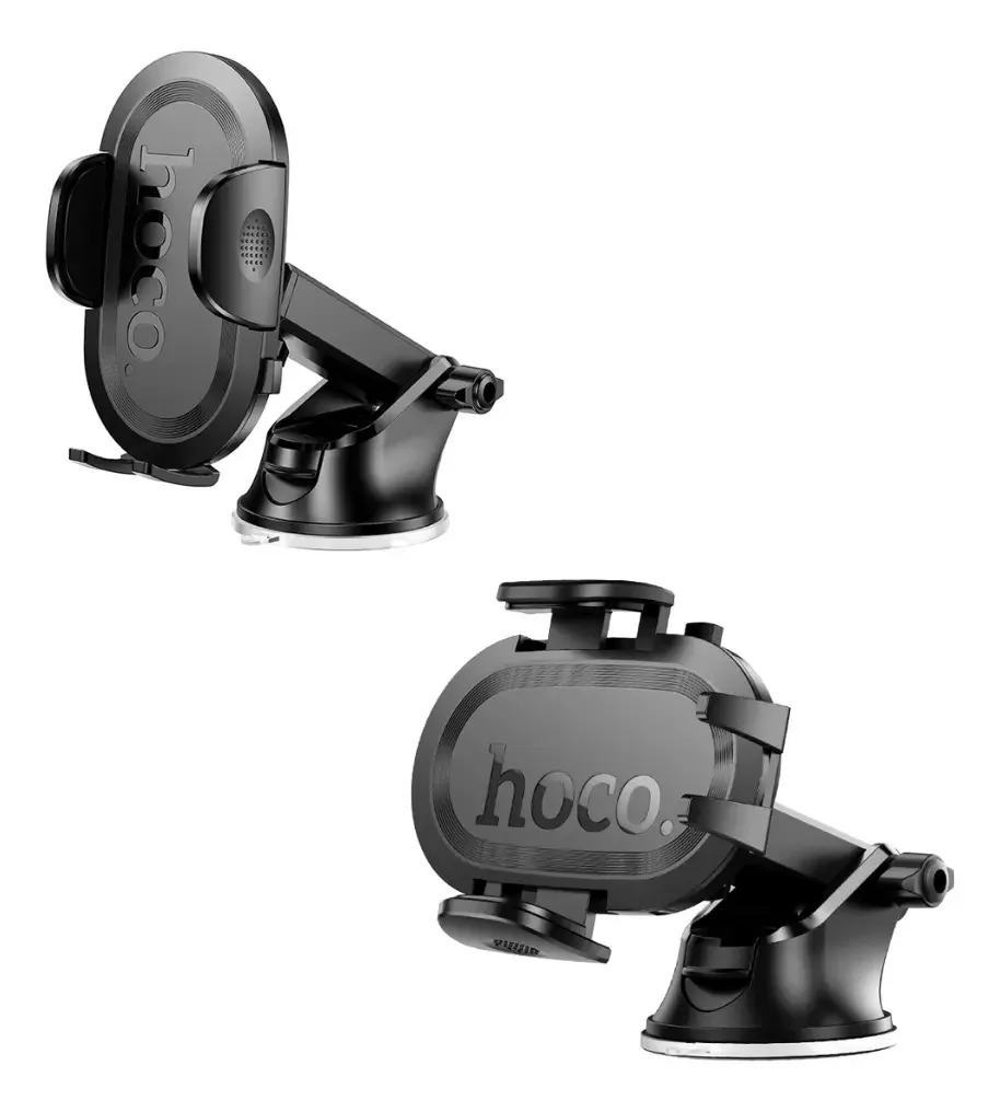 Suporte de telefone para pára-brisas, tipo painel oco, botão de pressão, cor: preto