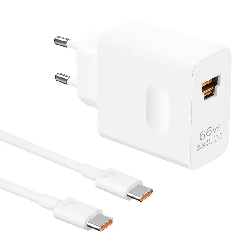 Carregador Huawei 66w Supercharge Original Usb-a + Usb-c Parede Viagem Rápido