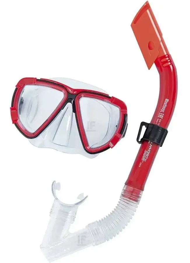 Kit Máscara De Mergulho + Snorkel Vermelho Bestway