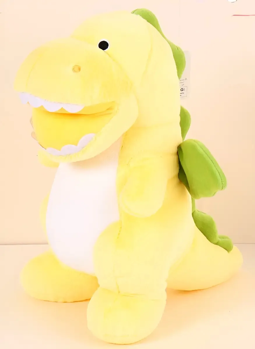 Pelúcia de dinossauro com asas - amarela - 35 cm
