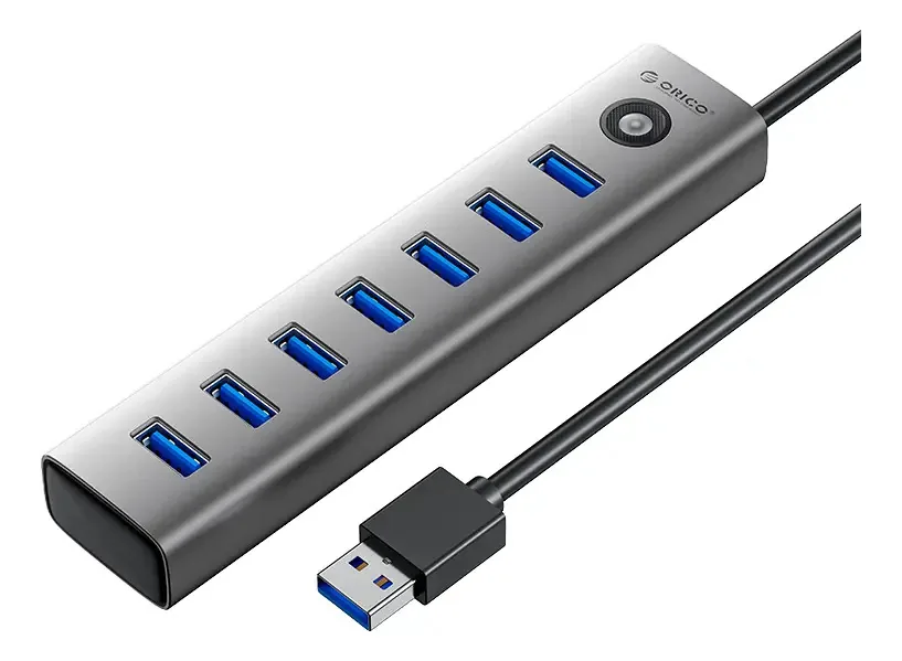 Orico Hub Usb 3.0 *7 1mts 5 Gbps Usb A Grey Station