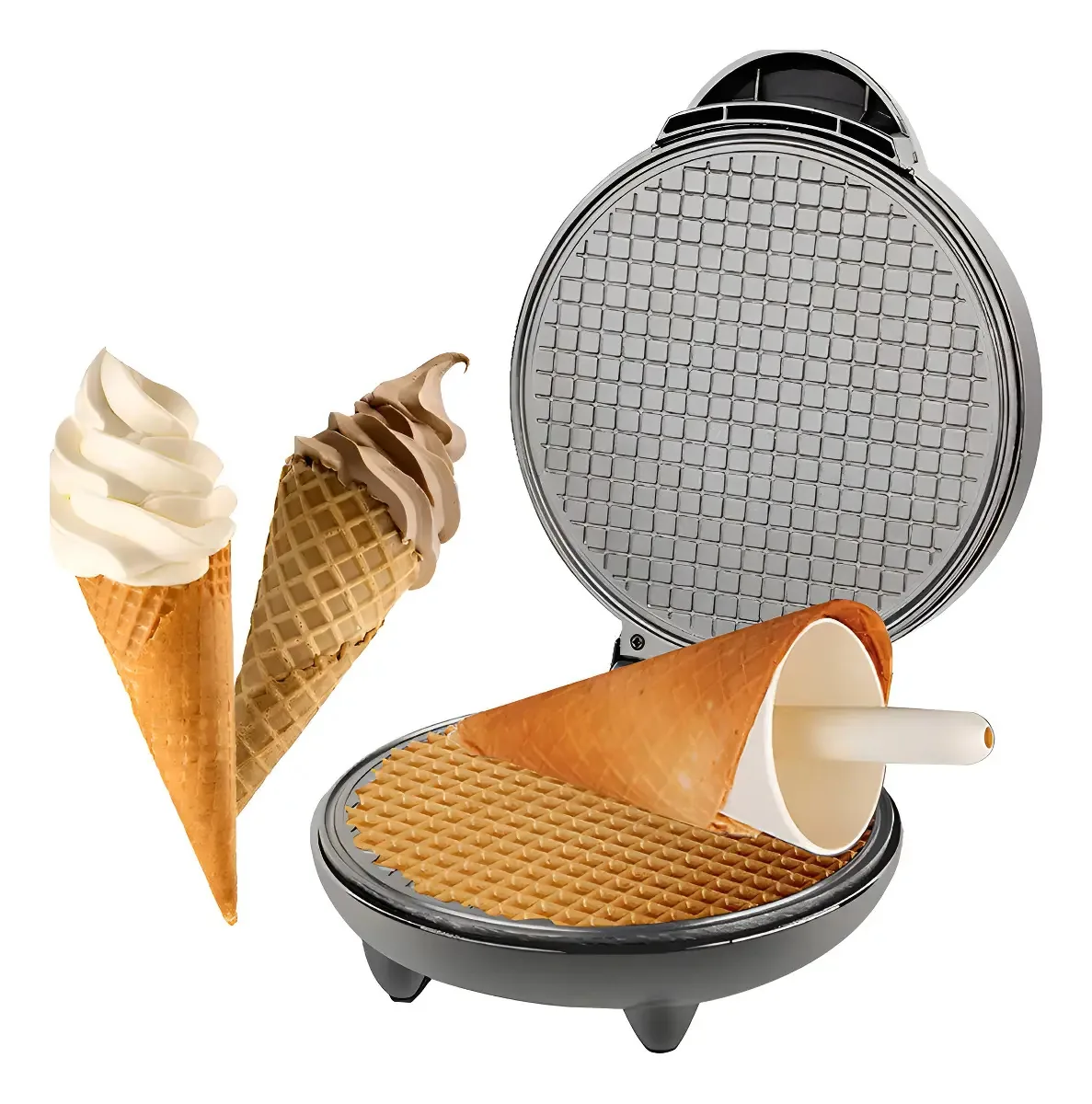 Maquina De Casquinha De Sorvete Com Cone E Bastão