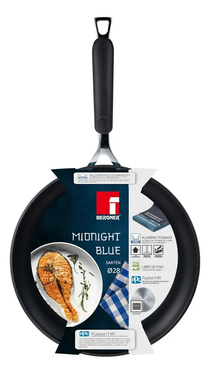 Frigideira Bergner BG30501BLK color azul-aço