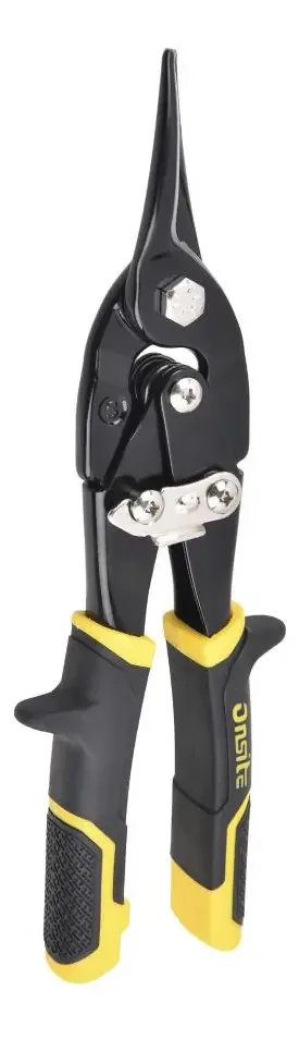 Tesoura Para Chapa Aviação Reta 10'' Onsite Punho de Borracha