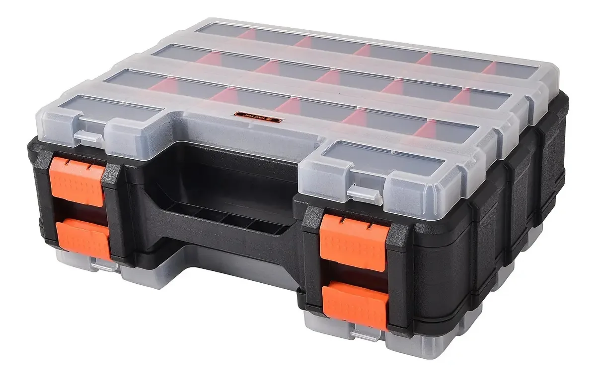 Caixa organizadora de maletas Tactix 320041 com 4 aberturas, cor preta